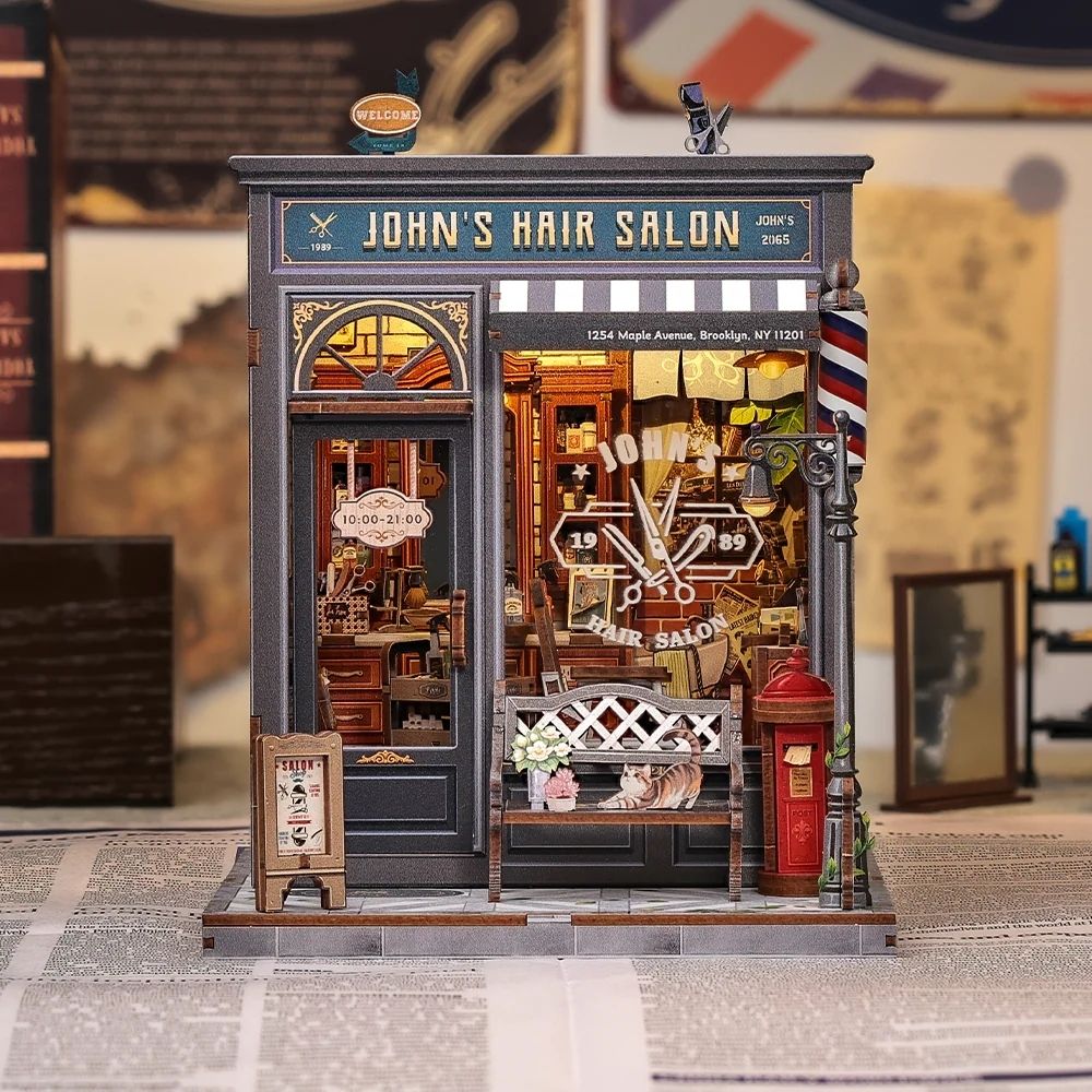 Miniature House - John's Hair Salon Figured'Art