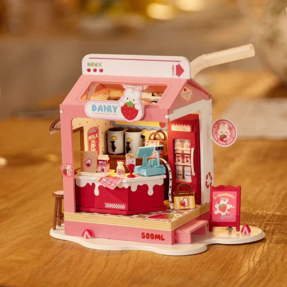 Miniature House - Strawberry Milk Box