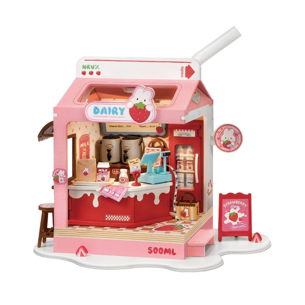 Casa in miniatura 3D - La Latteria alla Fragola