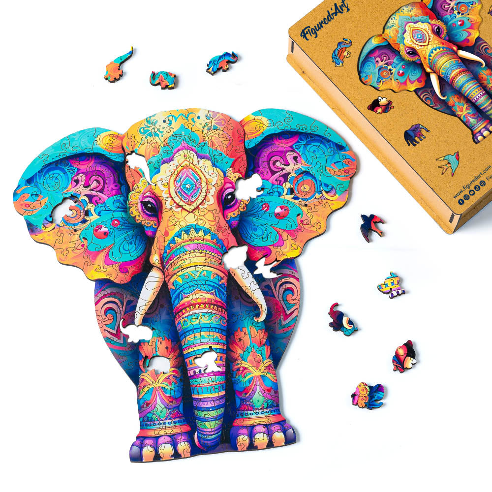 Wooden Puzzle - Majestic Elephant