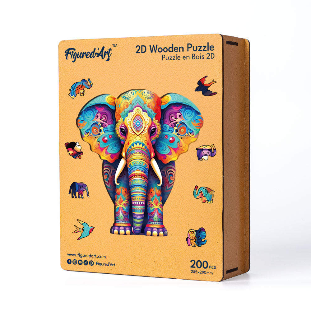 Wooden Puzzle - Majestic Elephant
