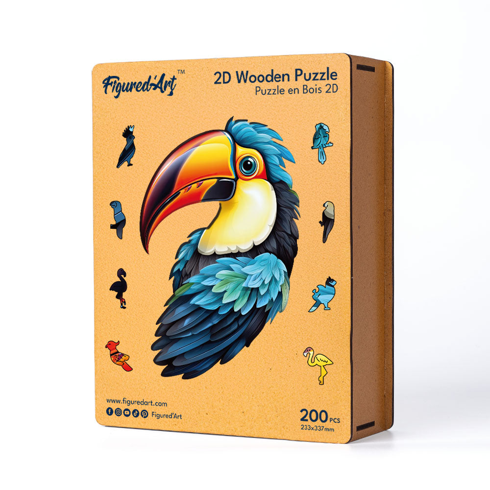 Wooden Puzzle - Colorful Toucan