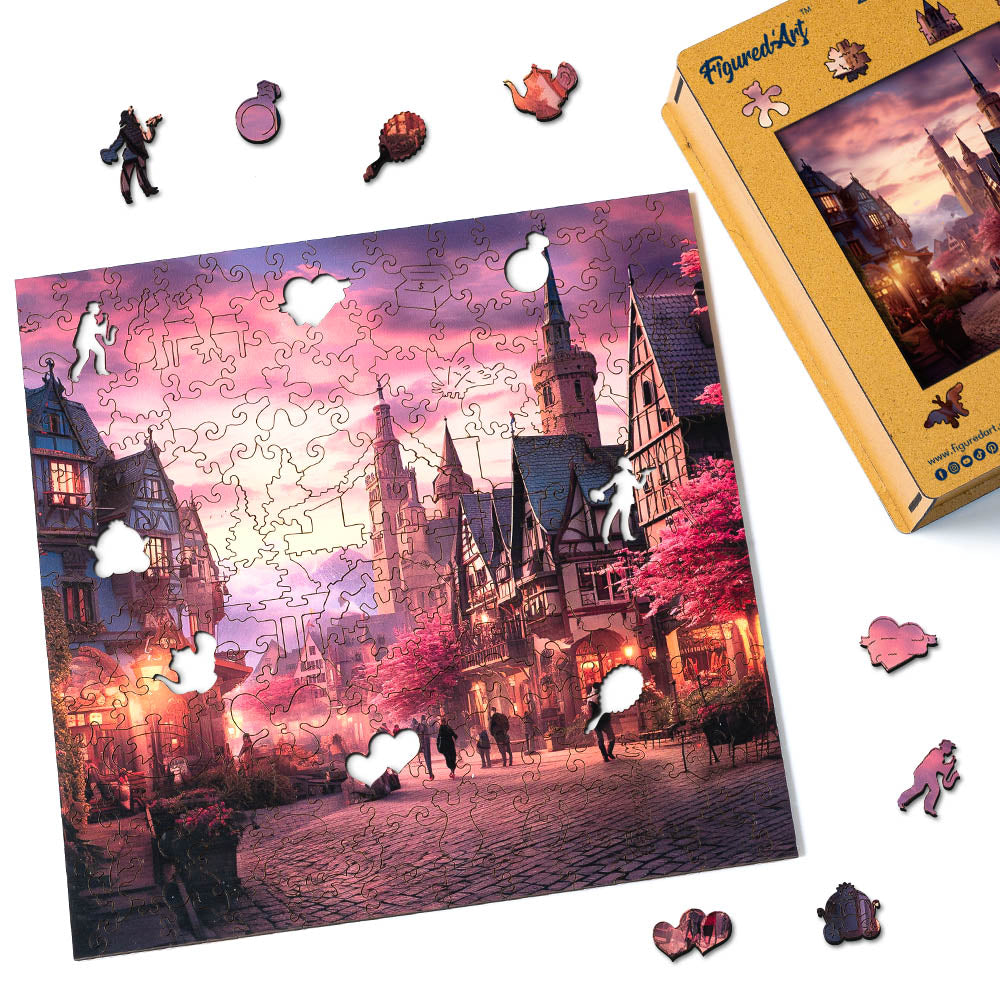 Wooden Puzzle - Fairytale Village