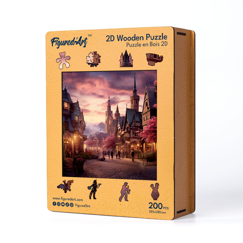 Wooden Puzzle - Fairytale Village