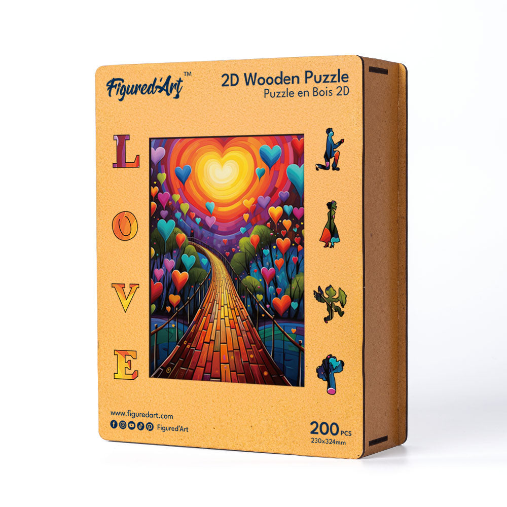 Wooden Puzzle - Path of Hearts