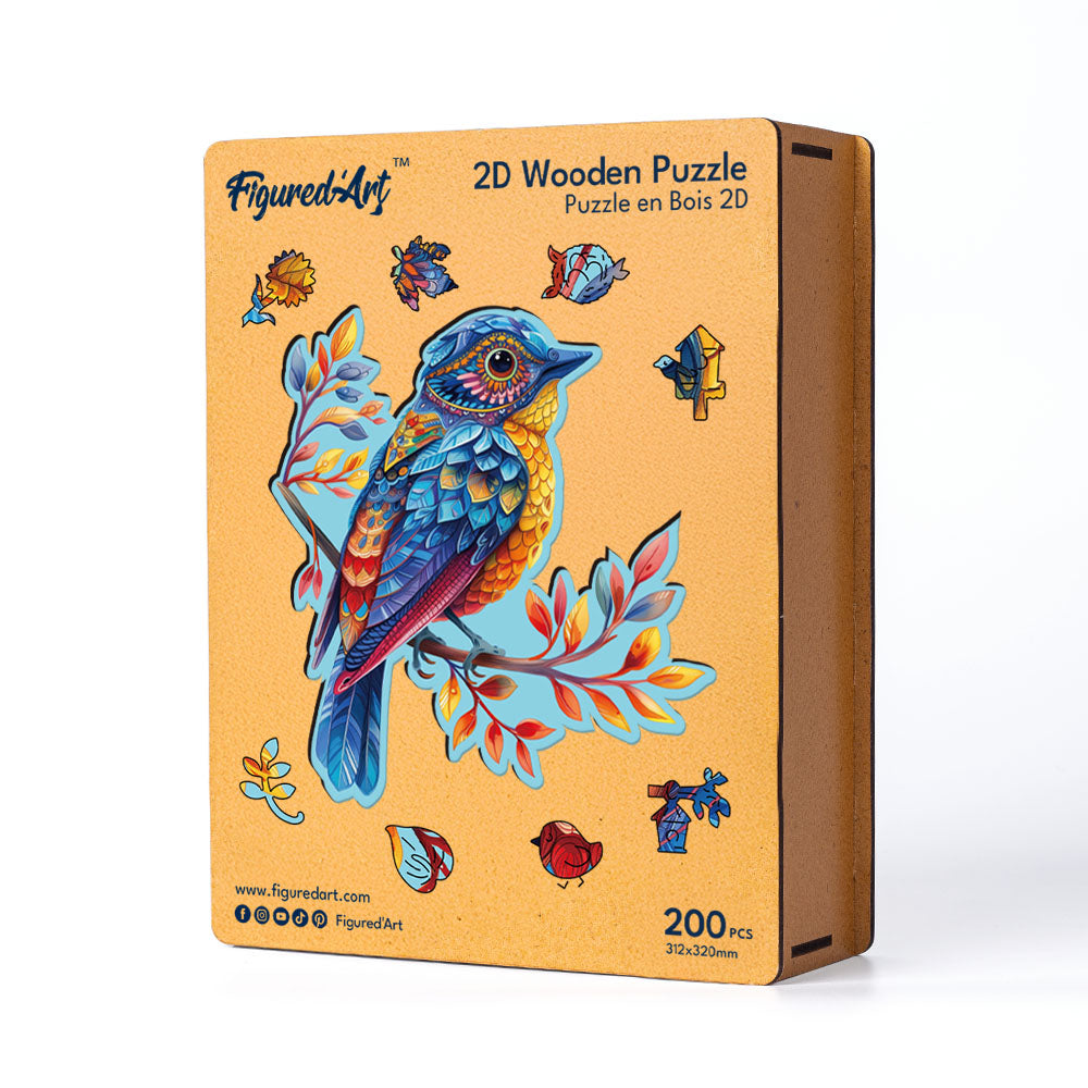 Wooden Puzzle - Blue Bird on Branch