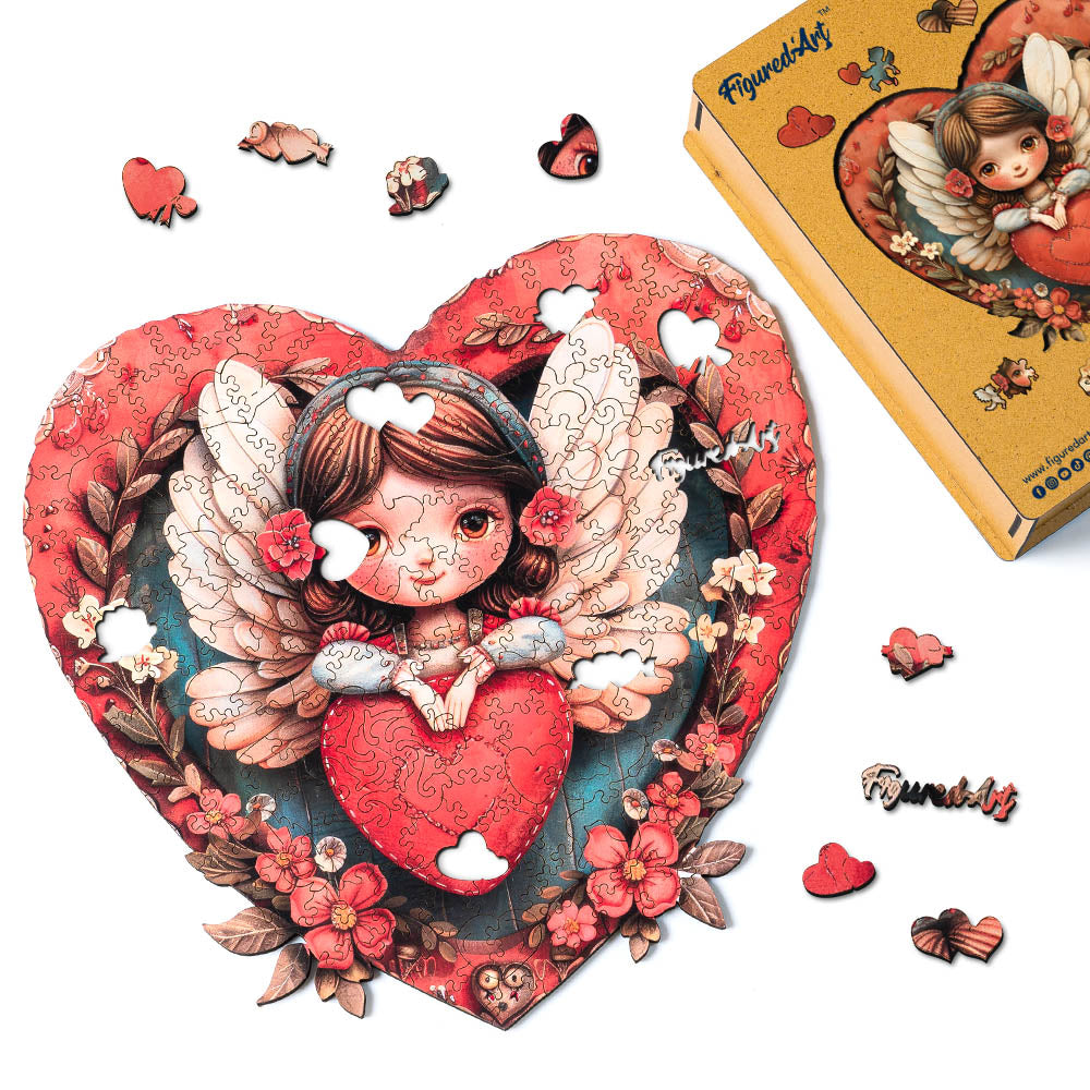 Wooden Puzzle - Angel in Heart