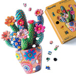 Wooden Puzzle - Flowering Cactus in Pot
