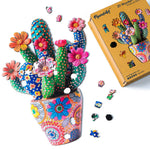 Wooden Puzzle - Flowering Cactus in Pot