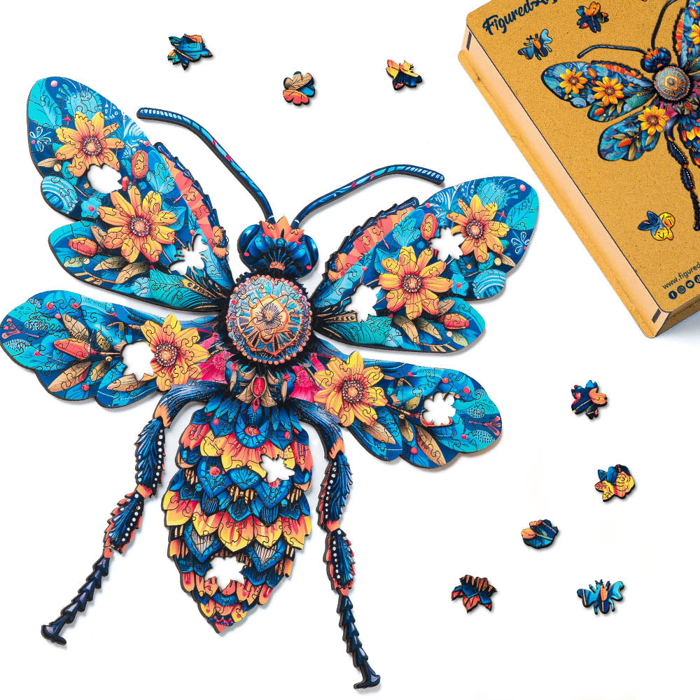 Wooden Puzzle - Floral Bee
