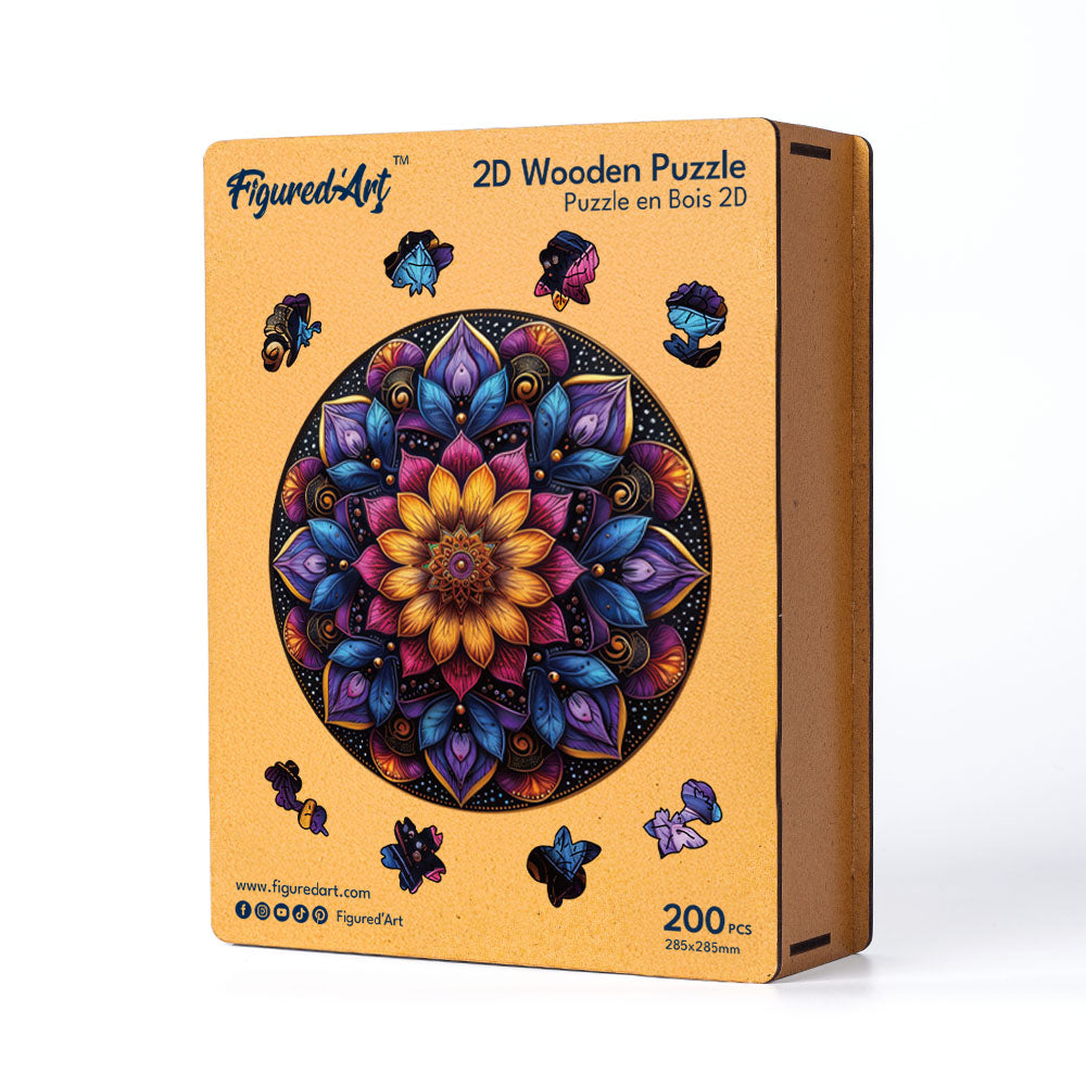 Wooden Puzzle - Colorful Mandala