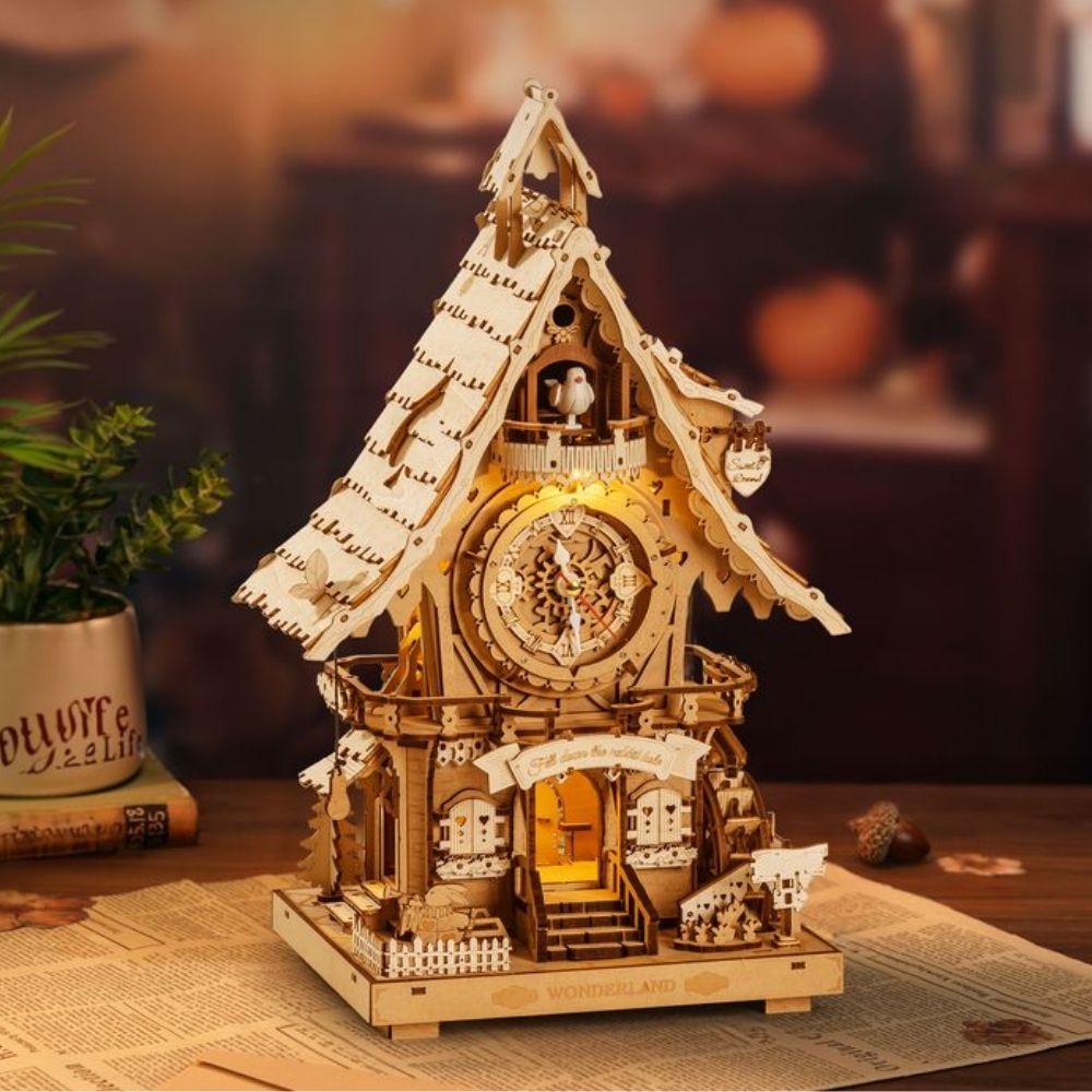 3D Puzzle - Cuckoo Clock (wood colour) Figured'Art
