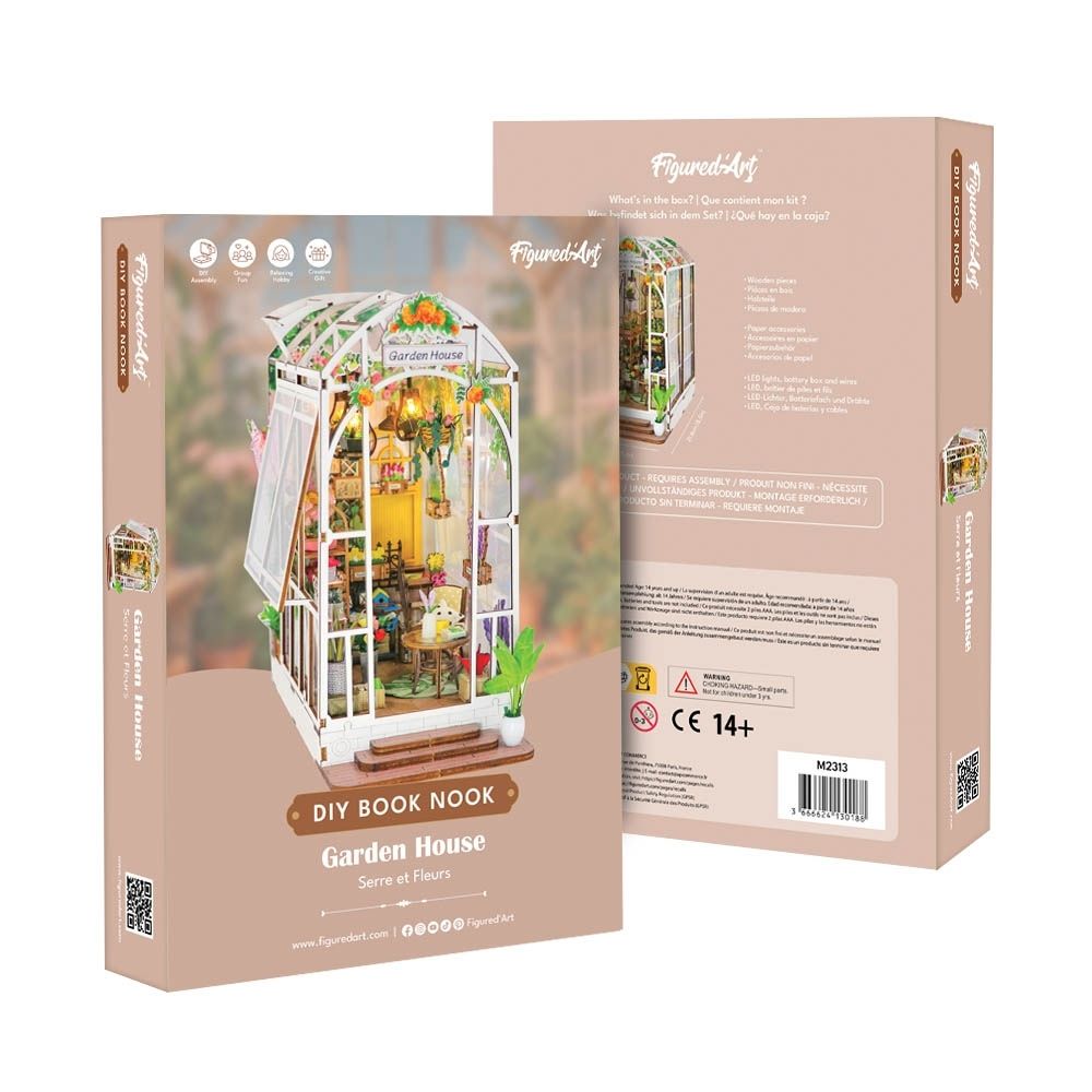 Book Nook - Gewächshaus und Blumen