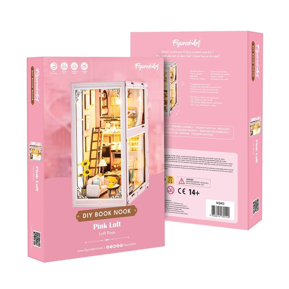 DIY Book Nook Kit - Pink Loft