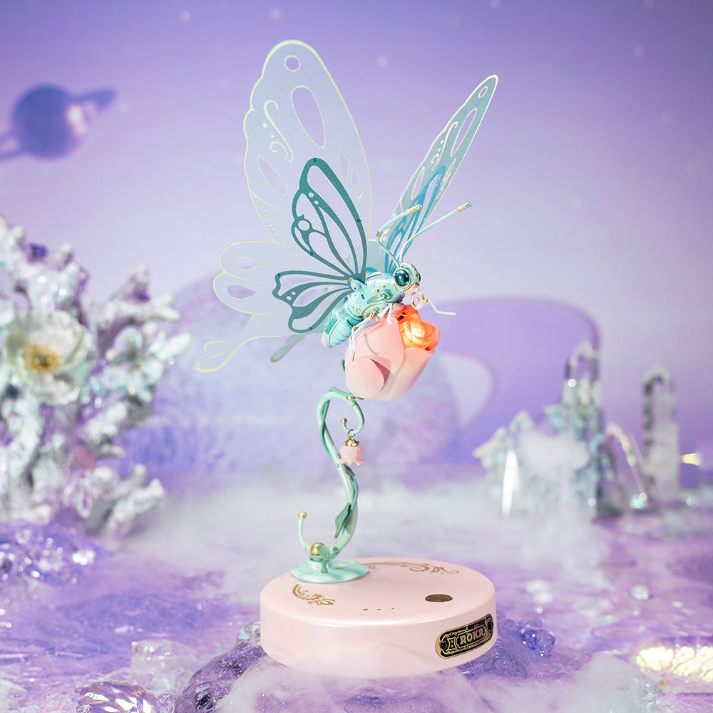 3D Puzzle - Butterfly and Rose