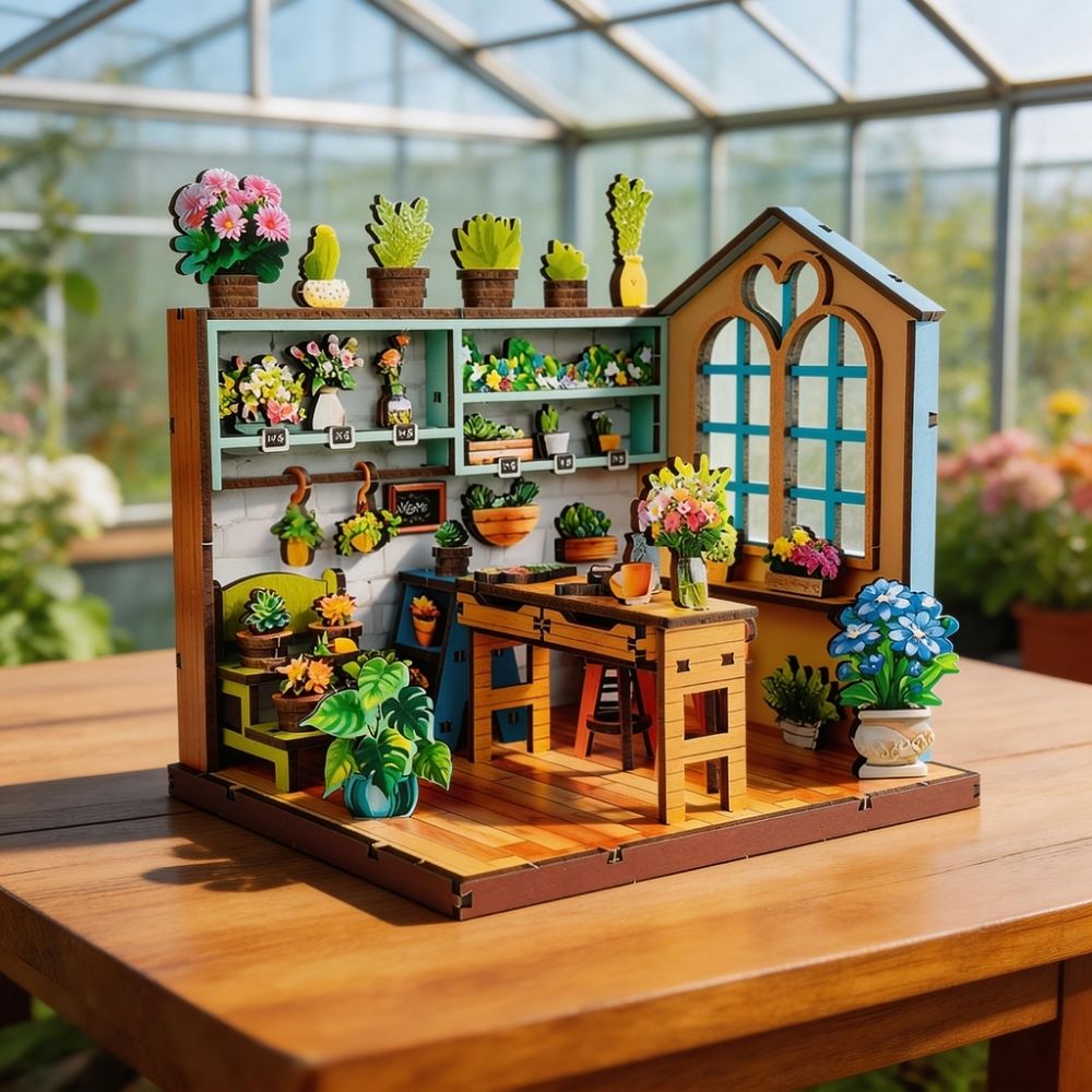Miniature House - Corner of the Flower Shop
