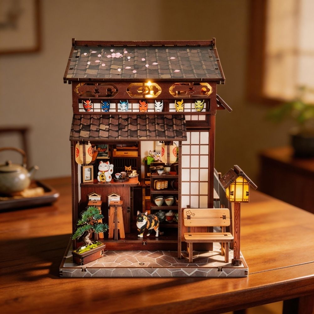 Miniature House - Falling Cherry Tea Pavilion