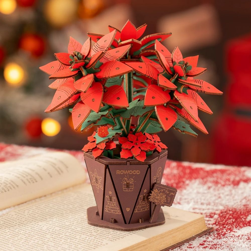 3D Puzzle - Poinsettia Figured'Art