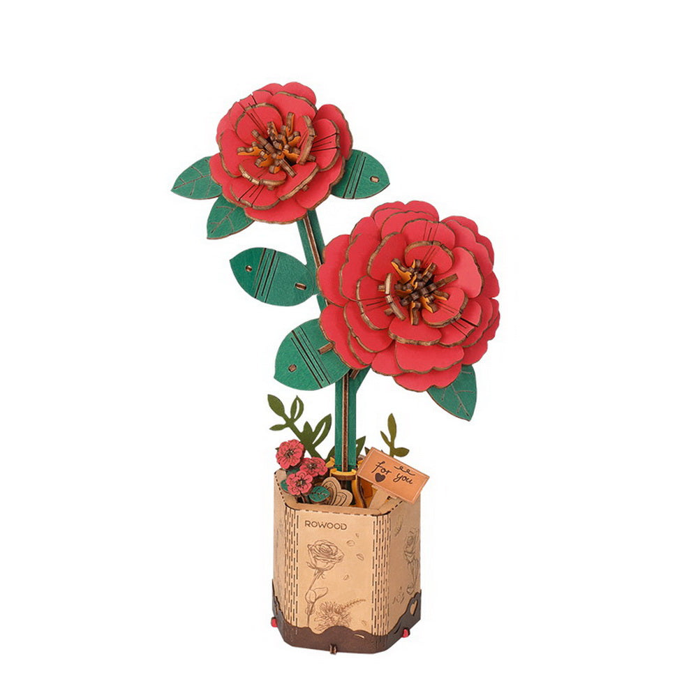 3D Puzzle - Red Camellia