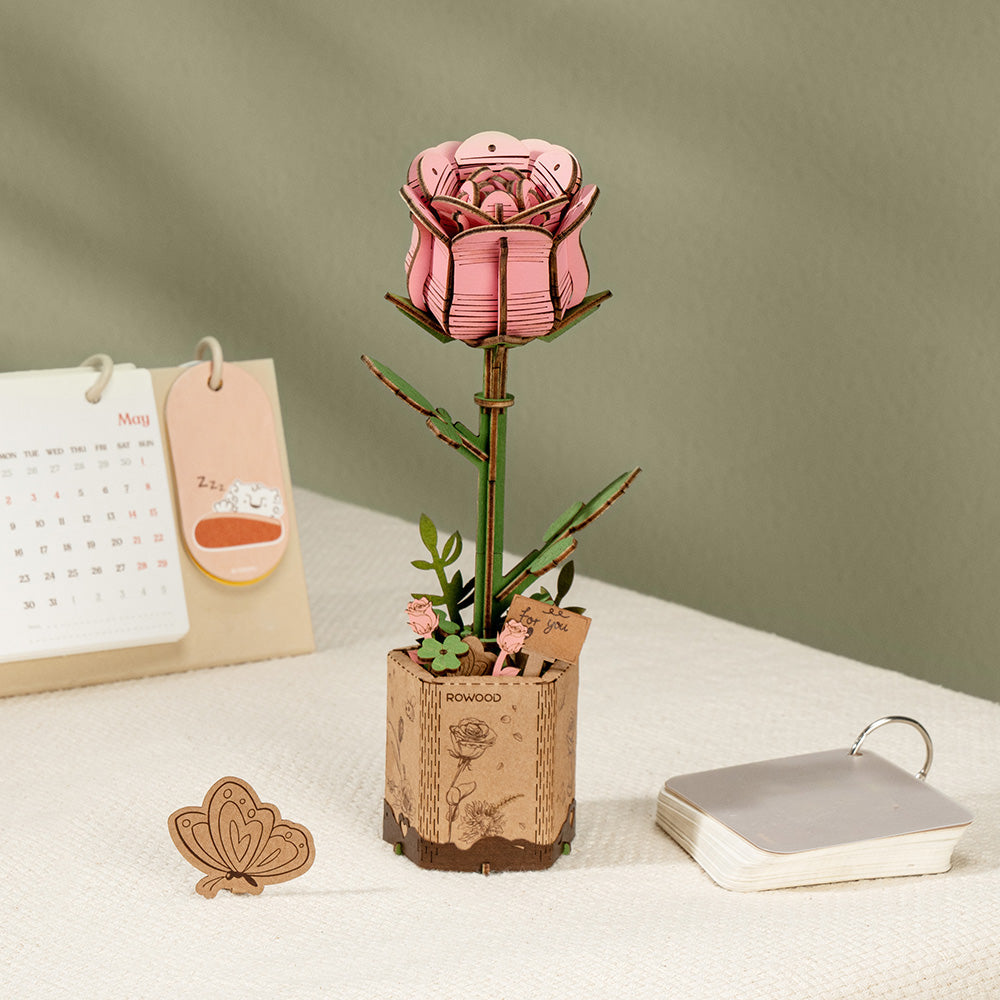 3D Puzzle - Pink Rose