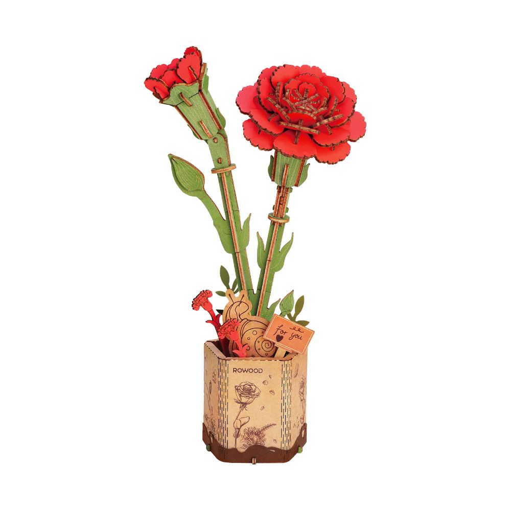3D Puzzle - Red Carnation