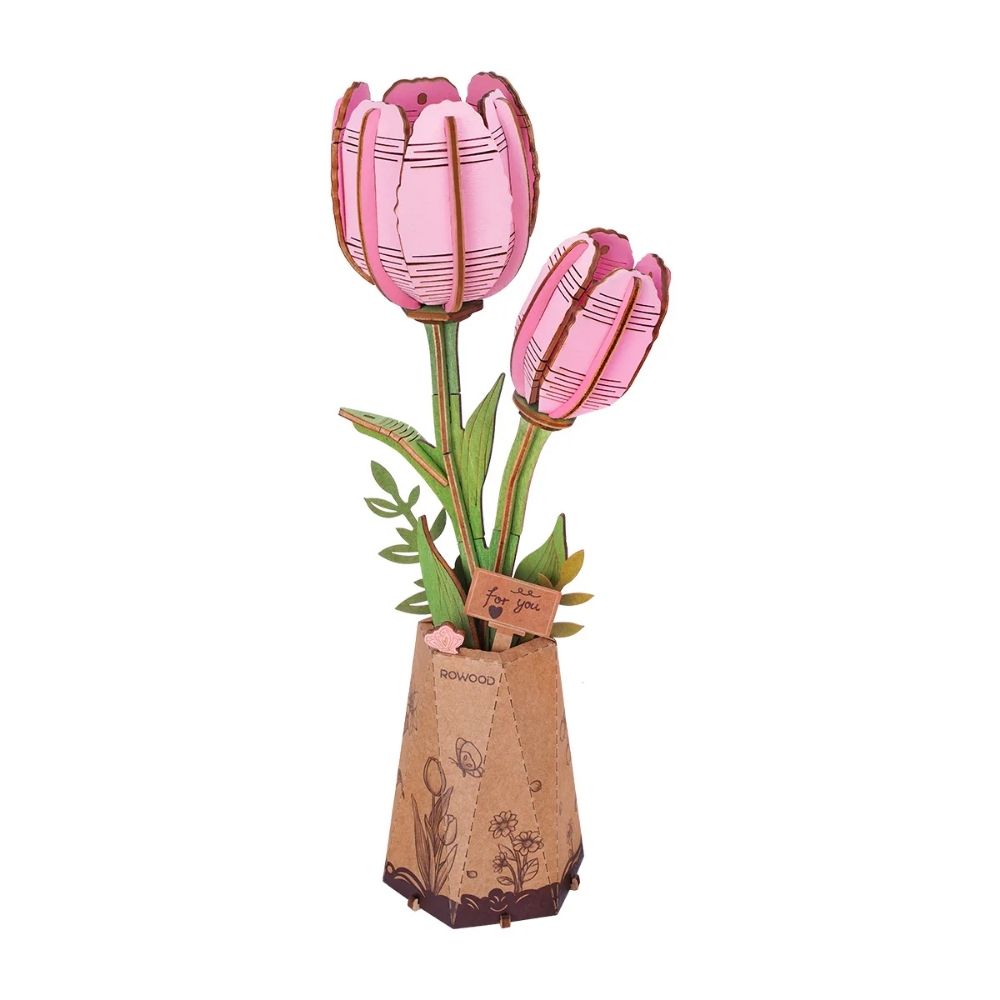 3D Puzzle - Pink Tulip