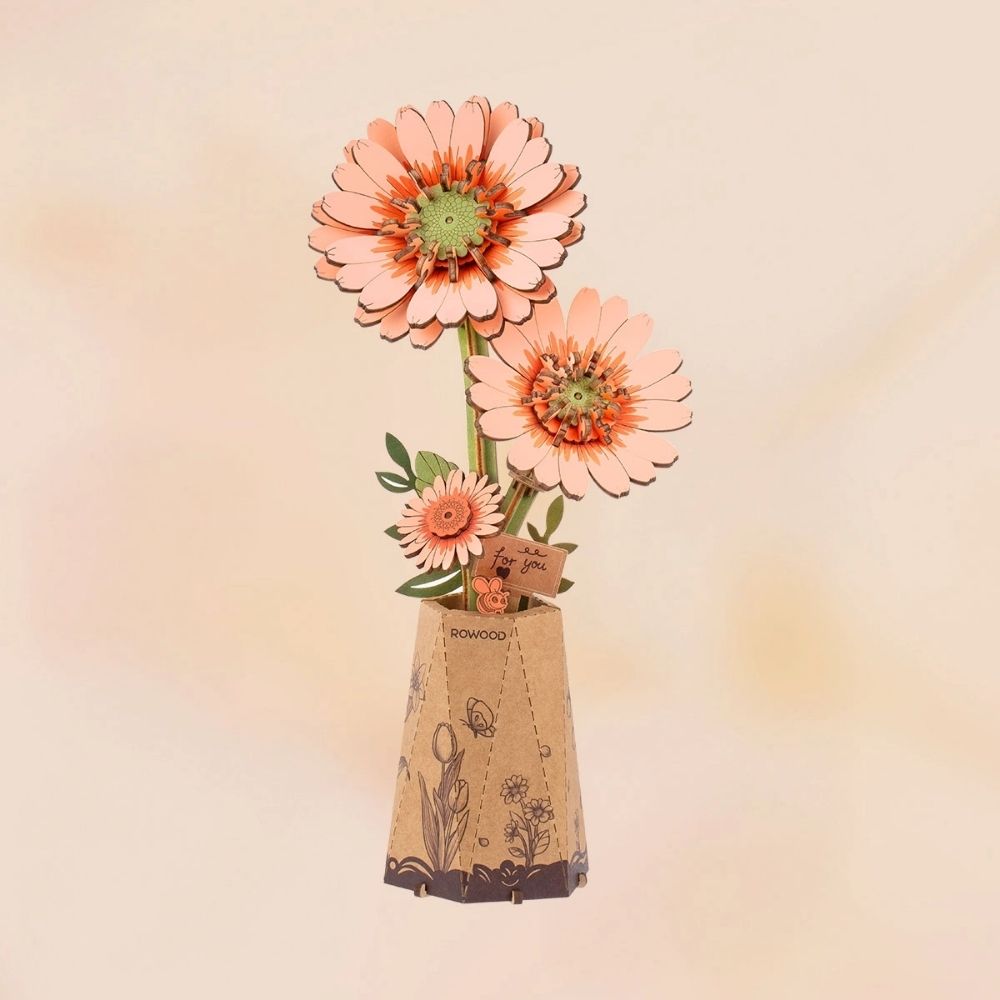 3D Puzzle - Light Orange Gerbera Figured'Art