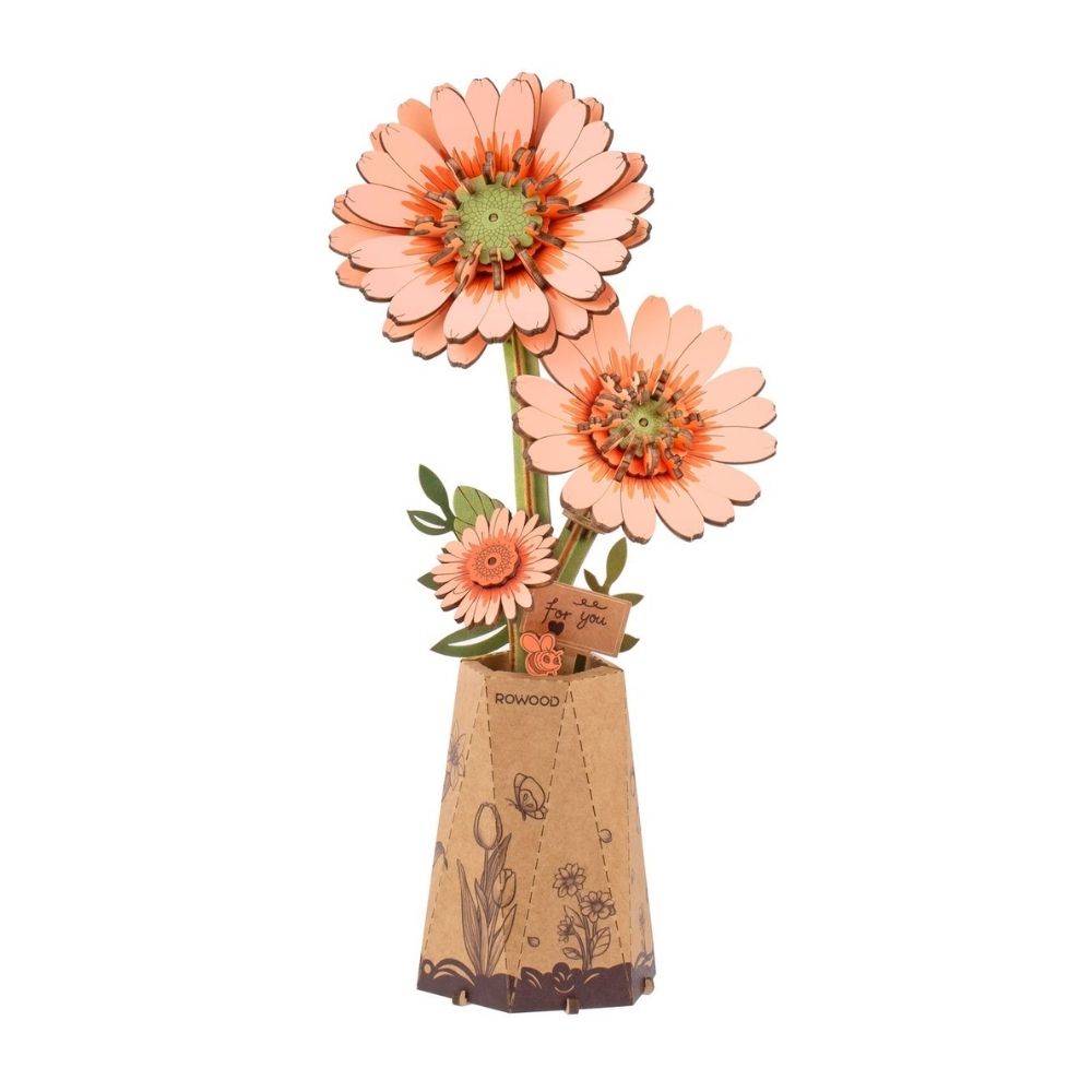 3D Puzzle - Light Orange Gerbera