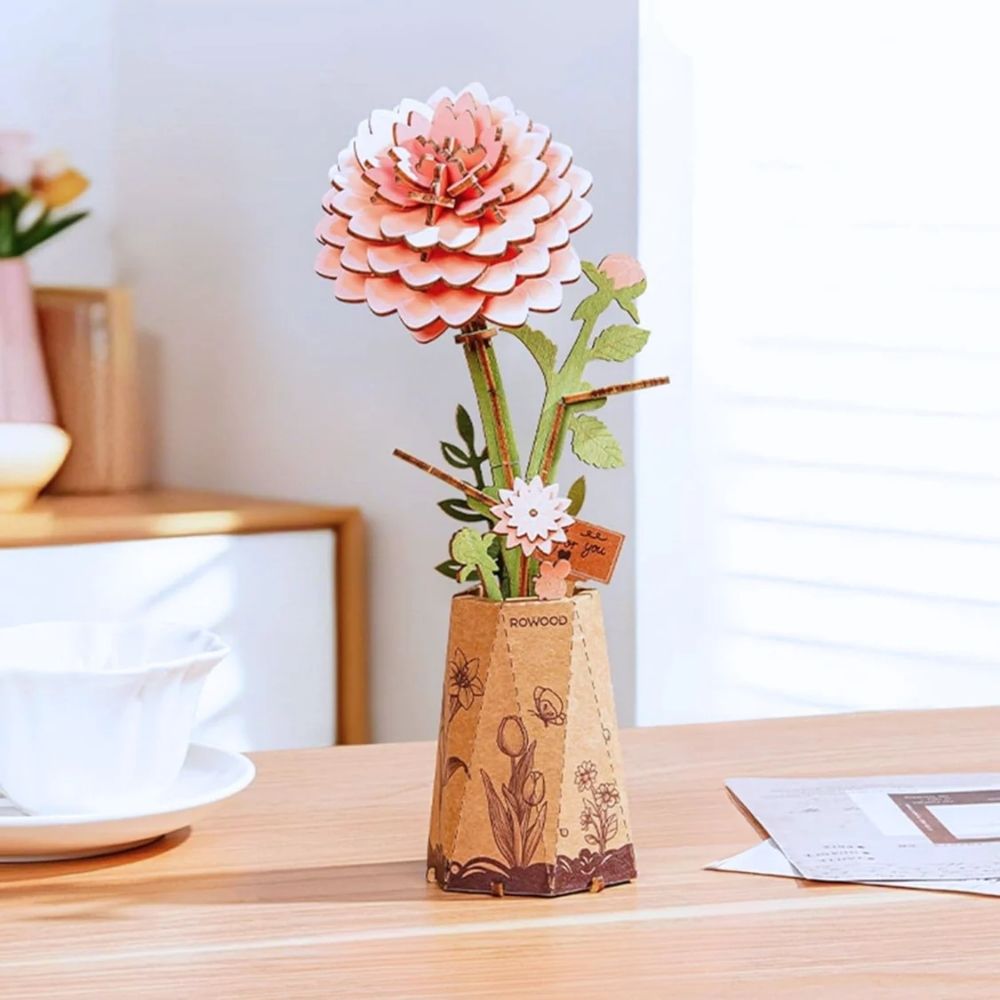 3D Puzzle - Pink Dahlia